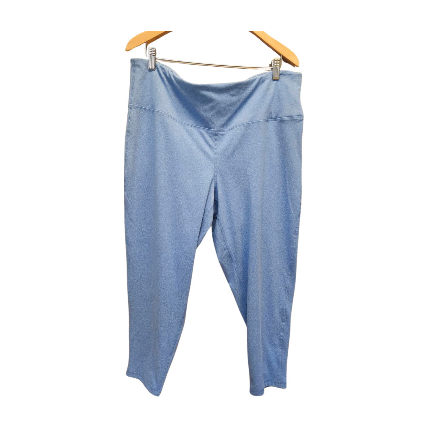 Ideology leggings light blue with white speckles.