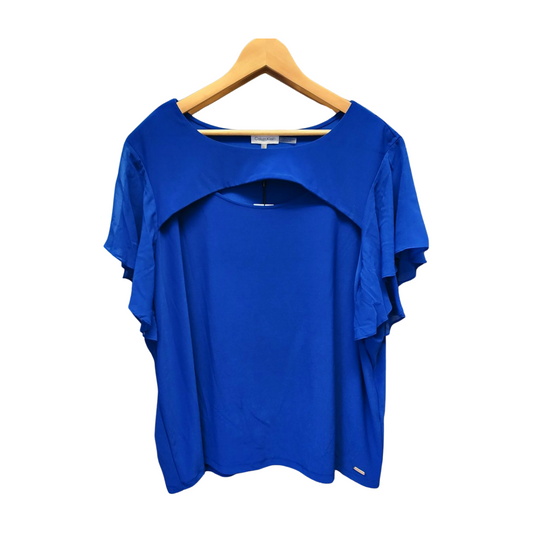 Calvin Klein Blue Short Sleeve Blouse