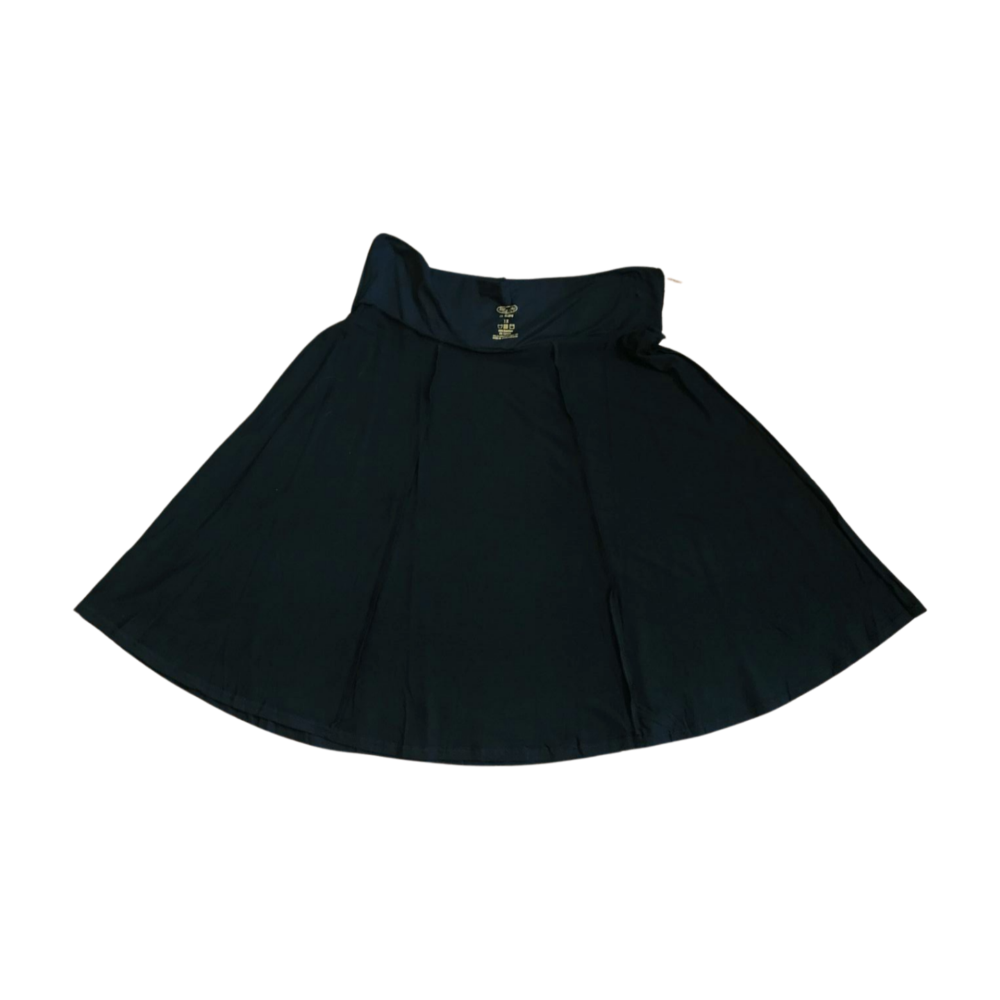 Blue Sky Black Bamboo Jersey Pull on A-line Skirt