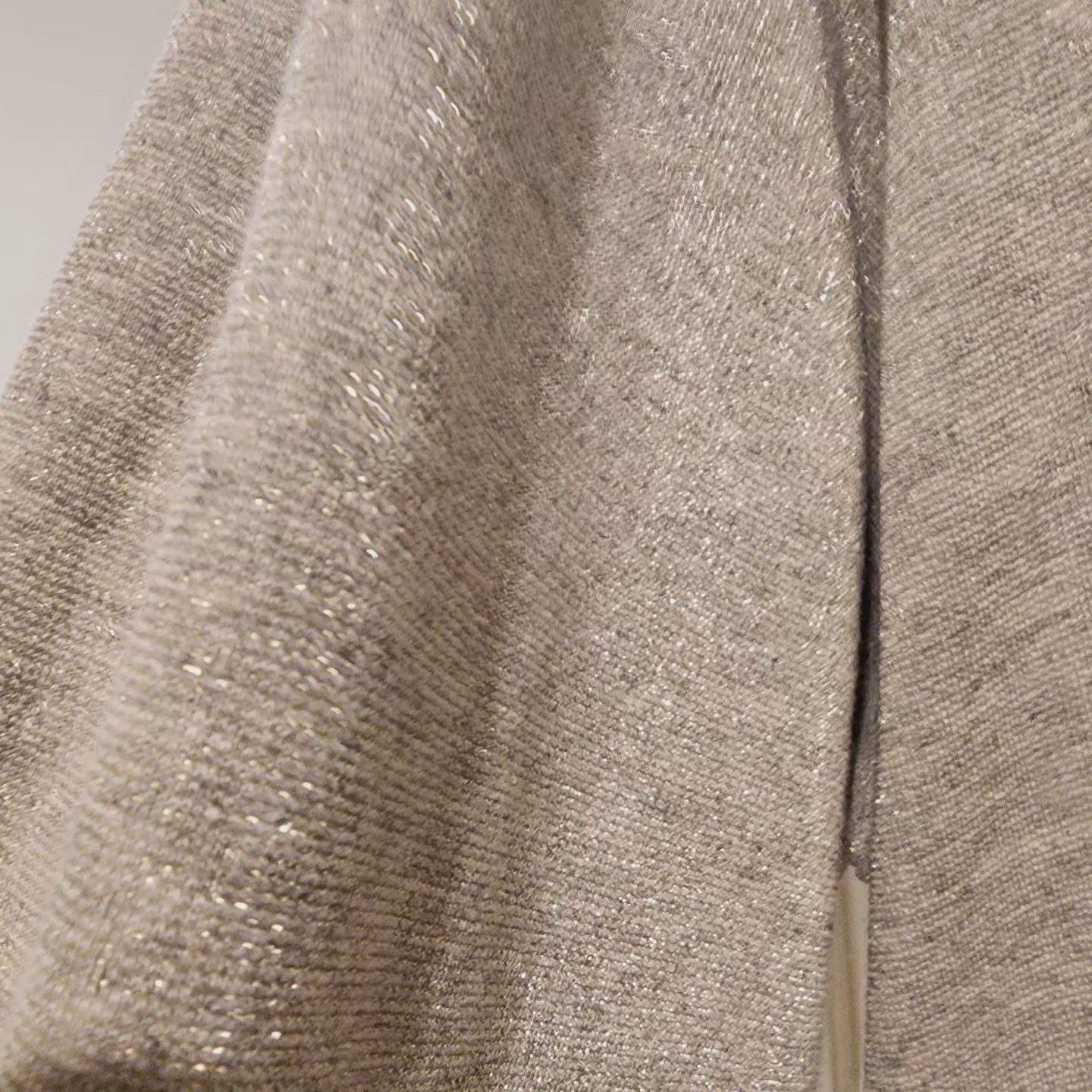 Pre-loved plus size off-white & grey knee length dress